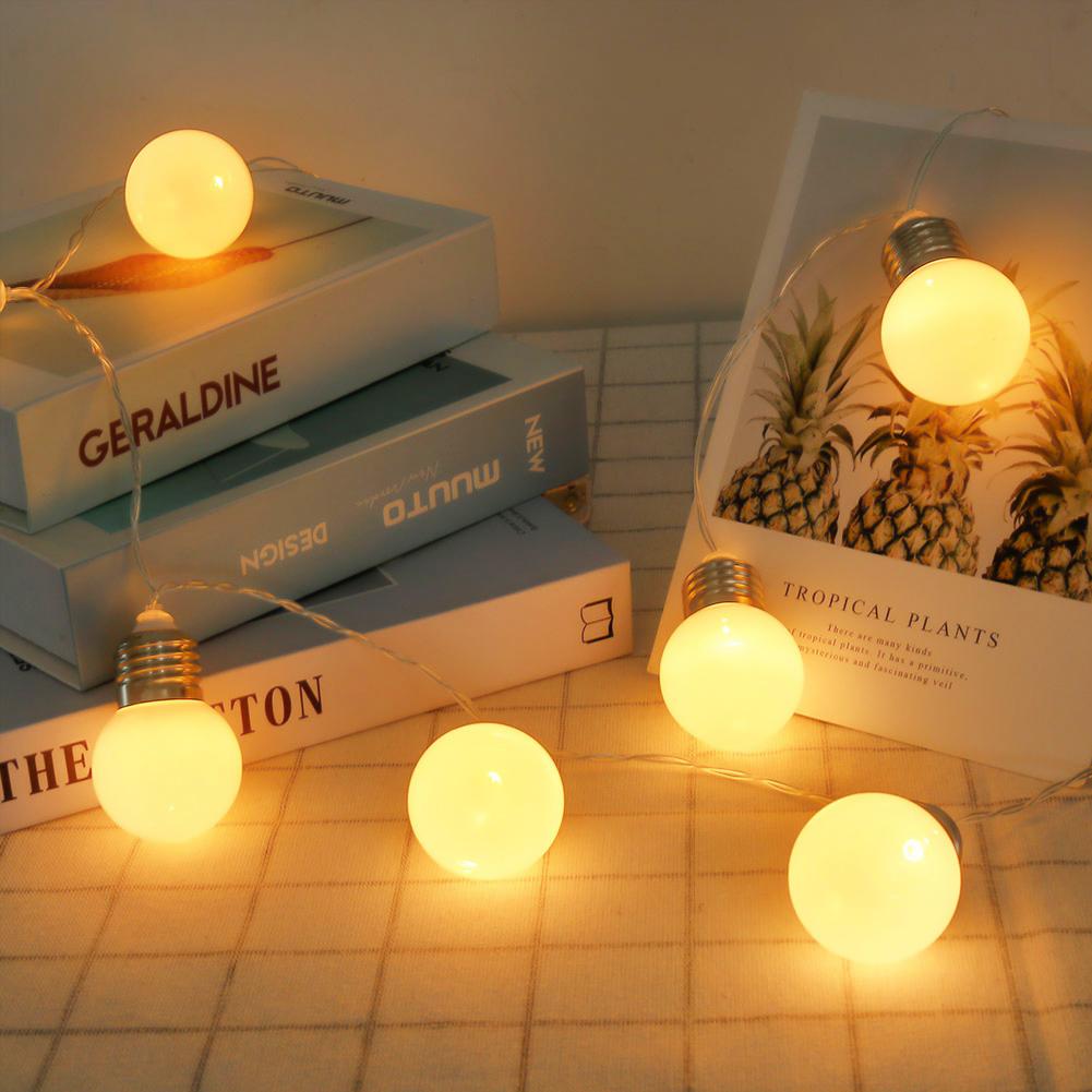 1,5m 10-LED Milchweiß Lichterkette Dekolampe für Haus Hof Weihnachtsfest