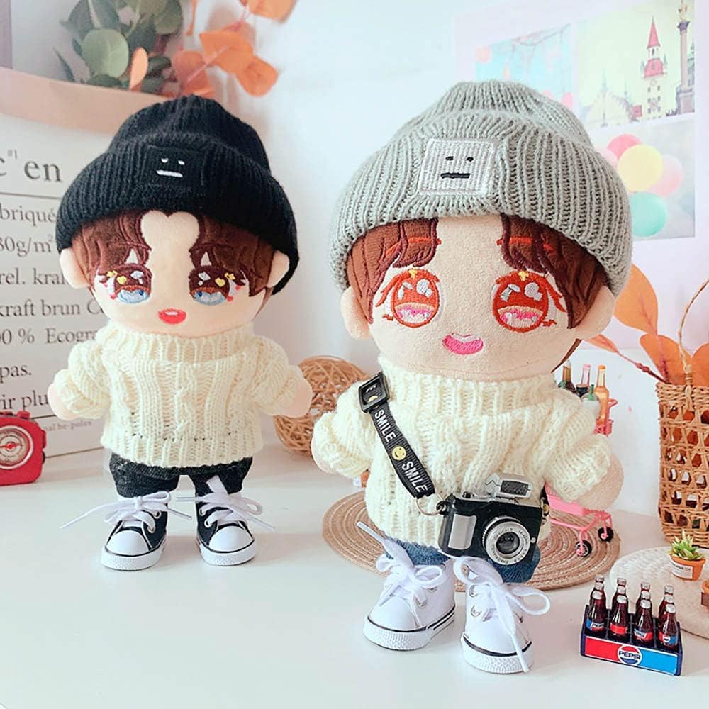 AXLUCE Plush Toy Clothes 20cm Knit Hat Sweater Pants Outfit