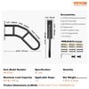 Handrails for Outdoor Steps 29" Wall Mount Safety Railings for 1-3 Steps