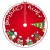 Reindeer Snowman Print Christmas Tree Skirt, Christmas Base Skirt, Tree Decoration Apron
