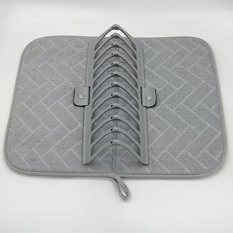 1PC Foldable Dish Drying Mat for Small Spaces Drain Rack 45x36.7x7.5cm