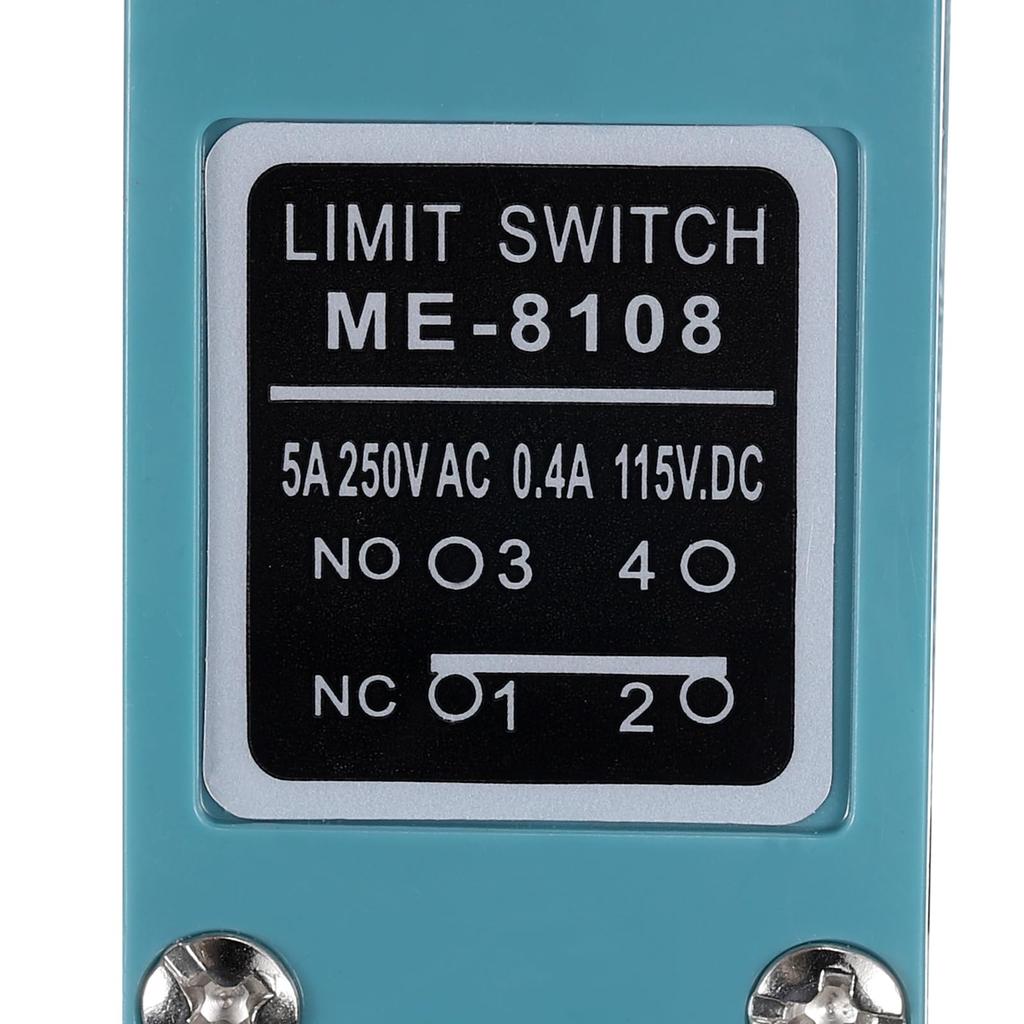 Uxcell Instantaneous Limit Switch DC Rotary Adjustable Roller Lever Arm Limit Switch CNC Mill 3D Printer Door Switch 4pcs 5A/250VAC 0.4A/115V ME-8108