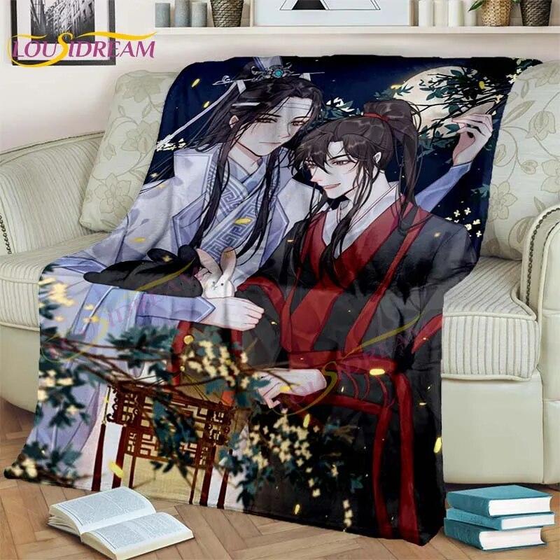 Official Grandmaster of Demonic Blanket Cartoon Blankets Wei Wu Xian Blankets Bed Sofa Soft Blanket Novel Lover Fan Gifts
