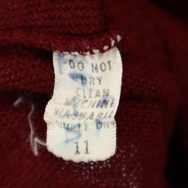 Vintage 70s Long Sleeve Cardigan Red Series Men's Used