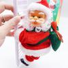 Santa Claus Climbing Chimney Electric Toy with Beads and Shaking Boot, Single/Double Ladder.