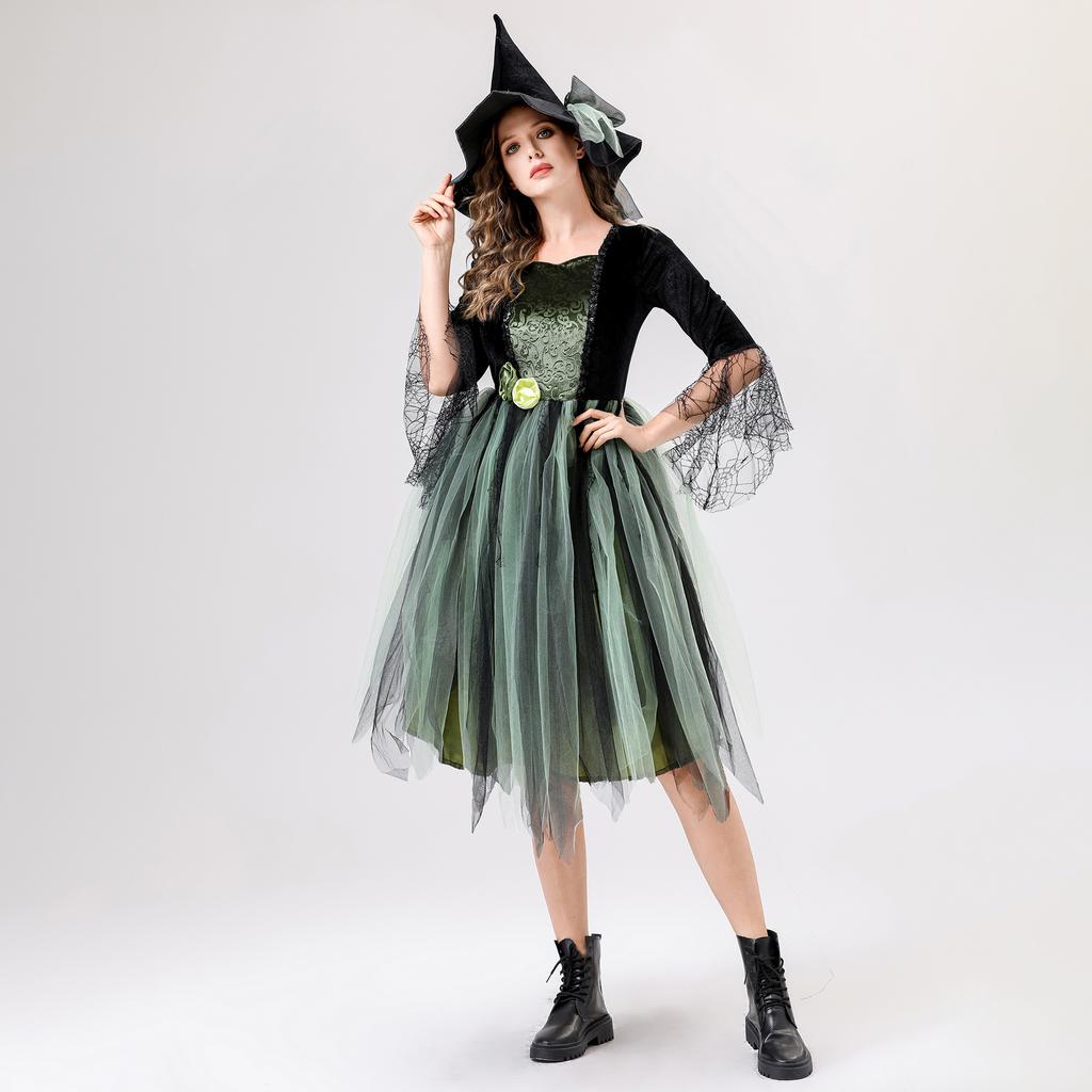 The Wizard of Oz Vintage Witch Mesh Dress Costumes, Halloween Costumes