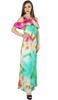 Bimba Women Chic Style Cold Shoulder Maxi Dress Tie Dye Holiday Resort