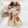 Small flower versatile Korean version scarf women's autumn and winter soft waxy knitted warm couple wool cute scarf student ins