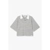 MulTi STripe Collared ShorT Sleeve T shirT  9176222986ar 