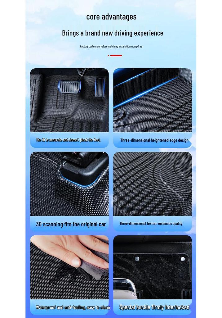Volkswagen Magotan Double Layer TPE Floor Mats - Full Coverage, Car-Specific, Original Color for 25 Model.