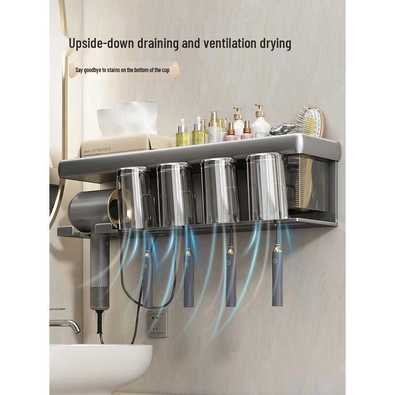 Aeg 3-Person Wall-Mounted Toothbrush & Hairdryer Holder