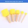 Kids' Sponge Stamps & Painting Set: Round Sticks, Brushes, Rollers for Crafting & Drawing