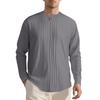 European and American Men's Casual Loose Long-sleeved T-shirt Beach Shirt