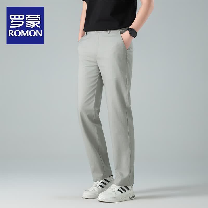 ROMON Men s Premium Straight-Leg Casual Trousers 33 серый