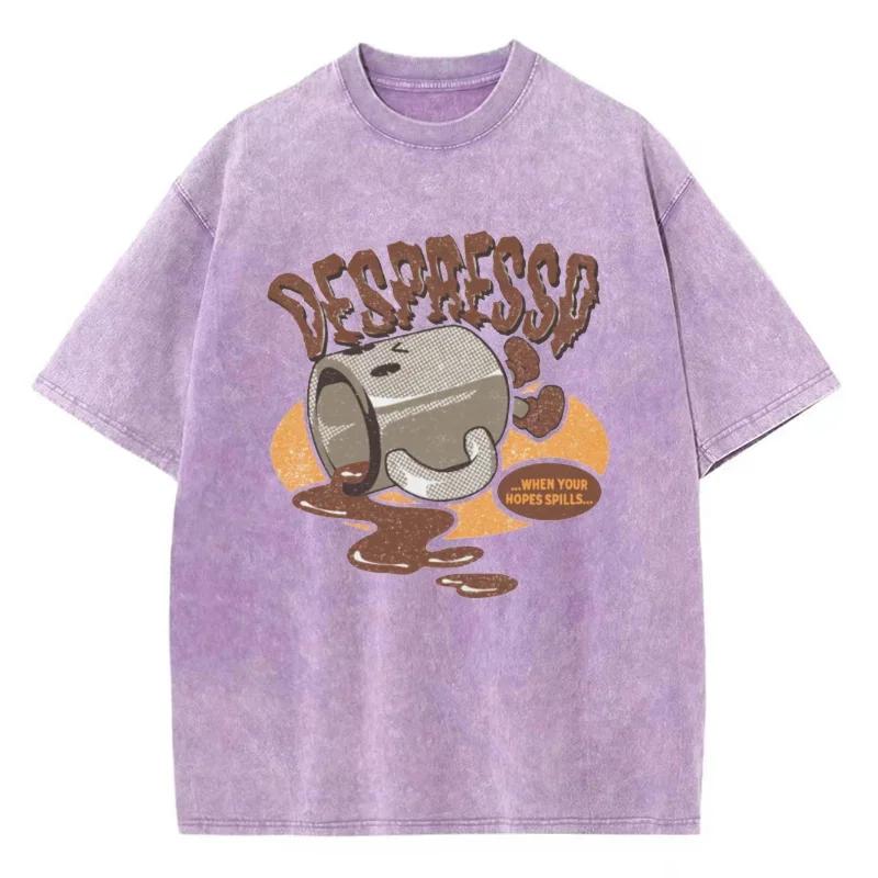 Summer Men Vintage Washed T-Shirts Anime Streetwear Punk Unisex Short Sleeve Tops Tee Y2k Oversized T-Shirt Clothing