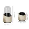 Large Capacity 360° Rotating Makeup Brushes Holder Waterproof Dustproof Cosmetic Storage Box with Lid Space Saving