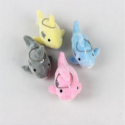 4Colors- Cute Plush Shark Toy Soft Stuffed Animal Key Chain for Birthday Gifts Doll Gift for Children