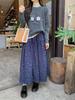 2025 Korean Retro Floral A-Line Skirt: Sweet, Gentle, High-Waisted, and Versatile