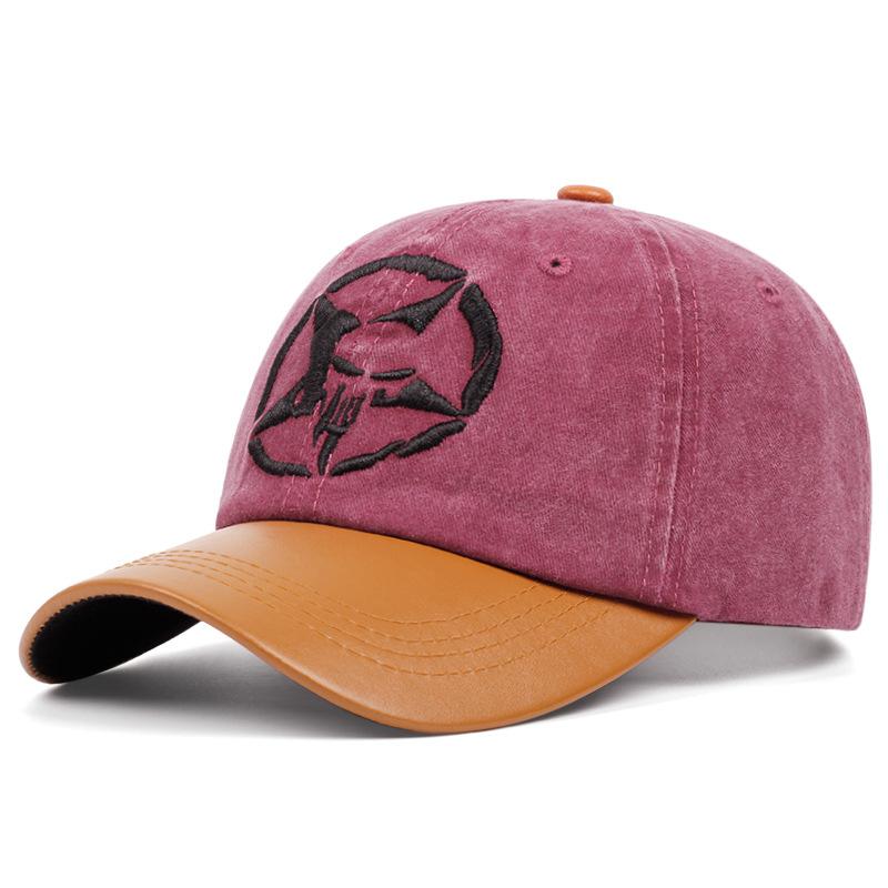 Summer Sun Hat New Fashion Unisex Five-pointed Star Skull EmbroideryBaseball Hats Retro Breathable Personal SunshadePeaked Caps