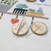 2Pcs Cross Stitch Wood Round Magnetic Needle Holder Magnet Needle Keeper Household DIY for DIY Sewing Crafts