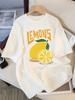 Fresh Lemon Fruit Prints  Tee Shirt Casual T-Shirts Breathable Short Sleeve Comfortable O-Neck Tops