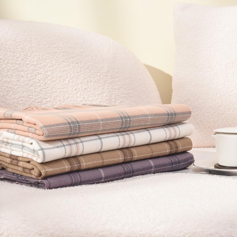 2025 New Striped Plaid Versatile Scarf Women's Winter Explosive Macaron Thickened Warm Couple Shawl Women