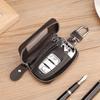 Retro Schlüsselanhänger Brieftasche Reißverschlusstasche Visuelle Spiegelfenster Autoschlüssel Schutztasche Leder Schlüsselhalter Mini Autoschlüssel Tasche Fall