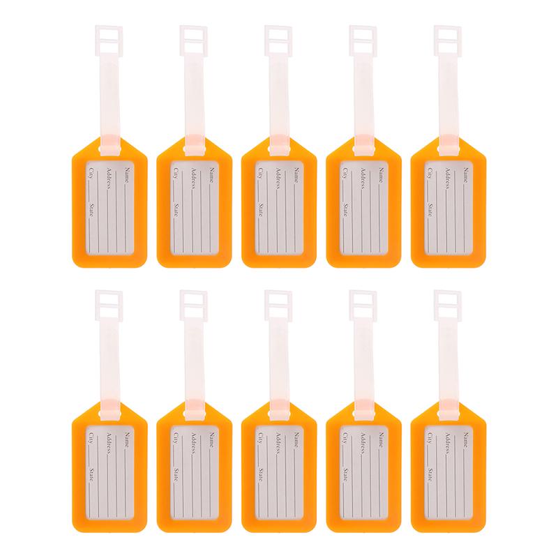 

10Pcs Luggage Tags Suitcase Label Baggage Portable Label Travel Accessories помаранчевий