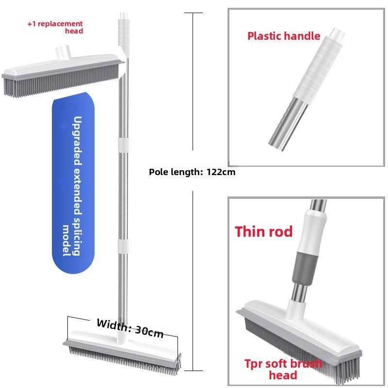 Plastic Floor Cleaning Brush With Soft Head And Replacement Option For Household Use