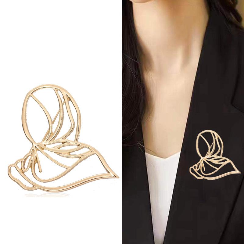 Spilla Ritratto Vuoto Creativa e Semplice Lega Galvanica Personalizzata Moda Accessori Abbigliamento Spilla