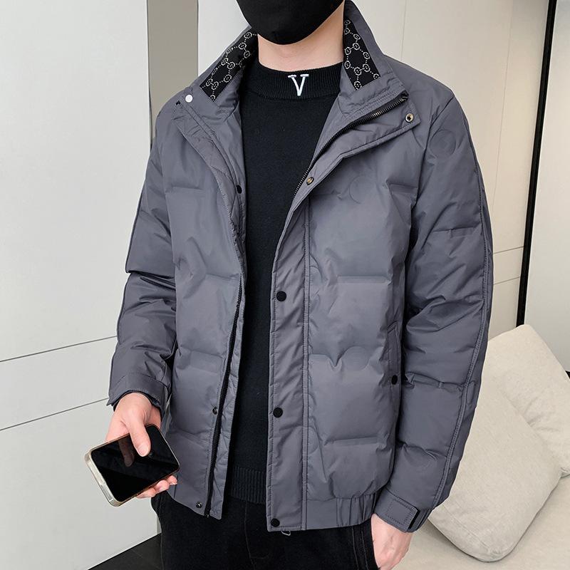 

Мужская куртка-пуховик, утолщенная, с коротким воротником-стойкой, пальто, мужская красивая мужская одежда XXXXXL