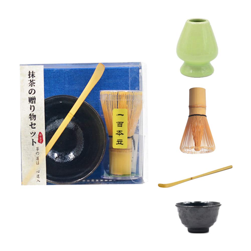 

Alioay 4-Piece Tea Ceremony Set: Matcha Bowl, Matcha Set, Practice Set, and Chasen for Easy Matcha Drinking. Perfect for Beginners and Tea Ceremony.