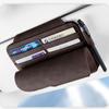 SEAMETAL Car Sun Visor Storage Bag with Glasses Case Luxury Suede Storage Pocket Organizer Card Holder