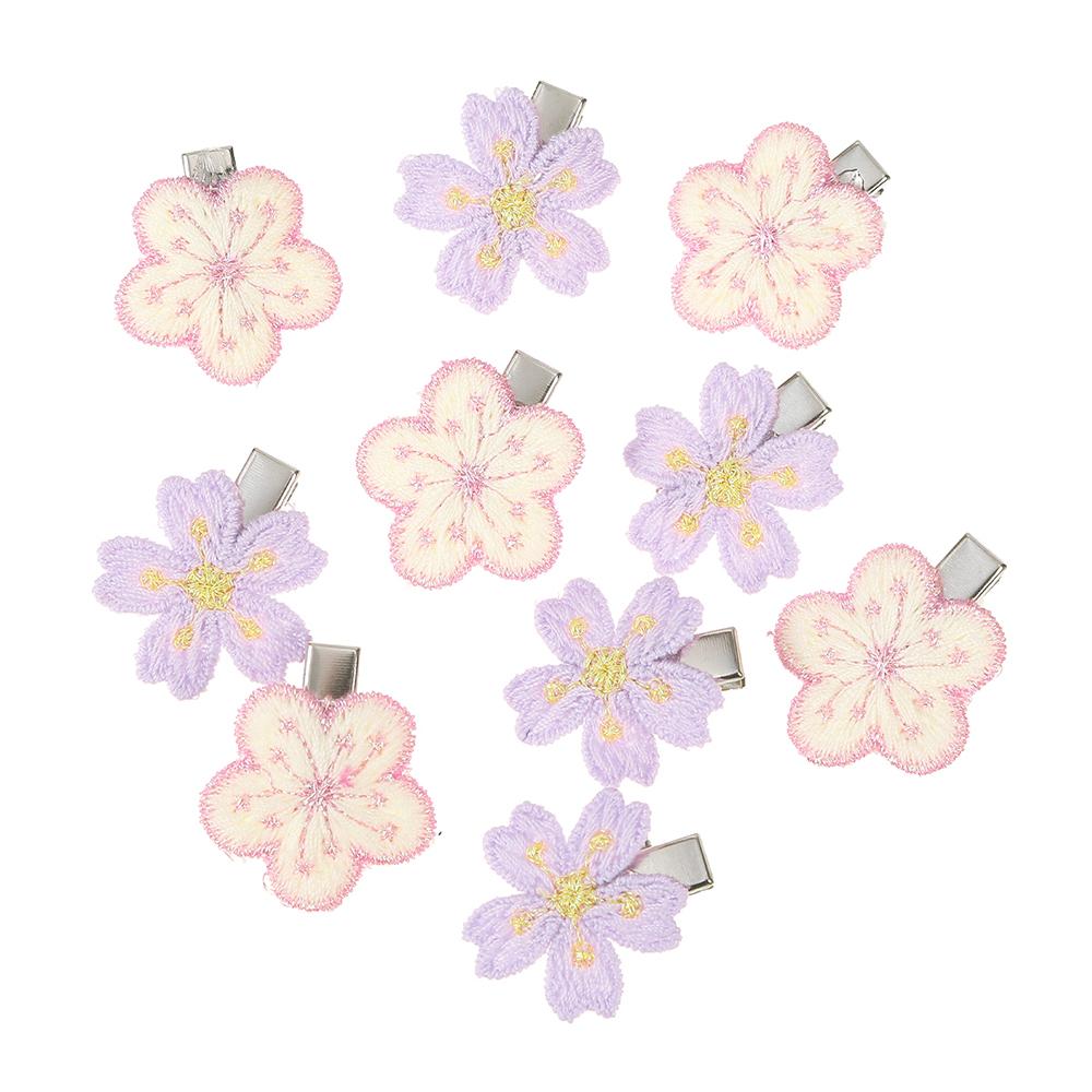 5 Stück Simulierte Stickerei Blume Haarspangen Für Mädchen Strand Böhmischer Stil Niedlich Kleine Haarnadel Haarschmuck