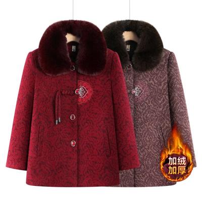 Winter Velvet Old Lady Mink Velvet Jacket Winter Coat Middle Old Imitation Mink