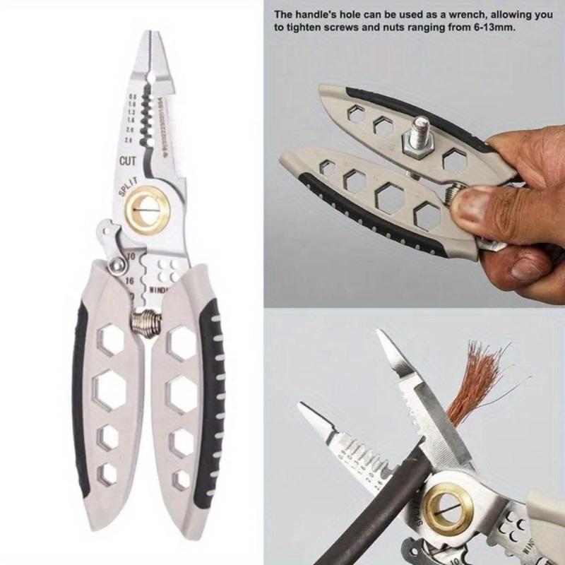 

1 шт., универсальный инструмент для зачистки проводов 7,3 дюйма/18,5 см, профессиональный инструмент для зачистки проводов 22-10 AWG, портативный кабельный резак