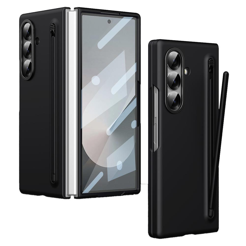 For Samsung Galaxy Z Fold7 5G Case Hard PC Phone Cover with Tempered Glass Film and Stylus
