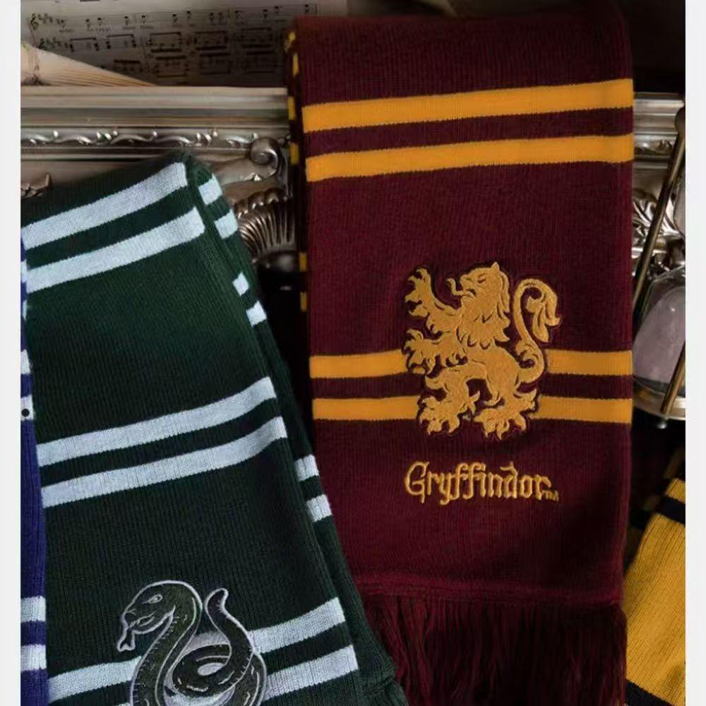 Harry Potter Gryffindor & Slytherin Pasiakowany Szalik Dzianinowy Kolaboracja