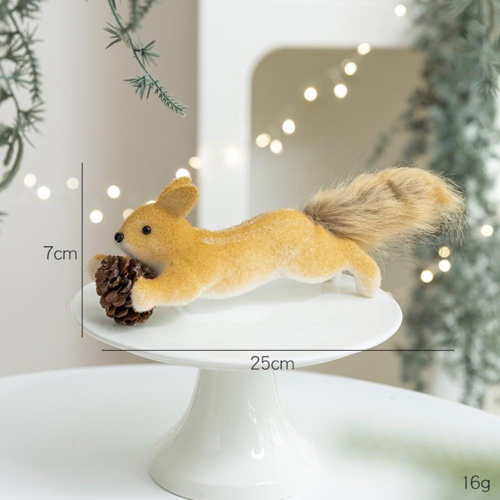 Simulated Craft Christmas Squirrel Ornament Artificial Foam Bear Decoration Xmas Tree