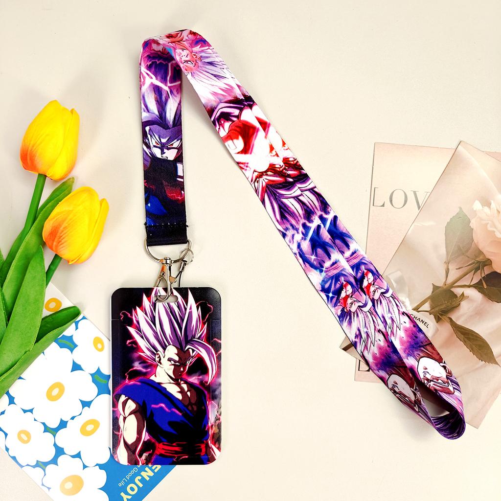 Anime Movie Dragon Ball Lanyard Keys Neck Strap Card Badge Gym Key Chain Lanyard Key Holder DIY Hang Rope Keyrings