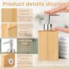 2Pcs Bamboo Soap Dispenser Refillable Pump Bottles Lotion Shampoo Liquid Hand Sanitizer Dispenser for Bathroom Kitchen