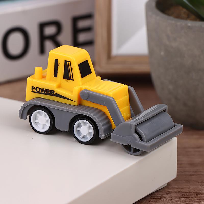 5Pcs/Set Educational Children'S Toy Building Blocks Engineering Vehicle Model Mini Cars Excavator Crane Dump Truck