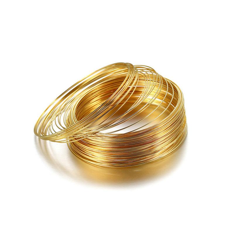 100 Loops Jewelry Memory Wire Beading Wire for Necklace Bracelet Earring Craft Making Supplies 0.6mm Stainless steel Metal Coil