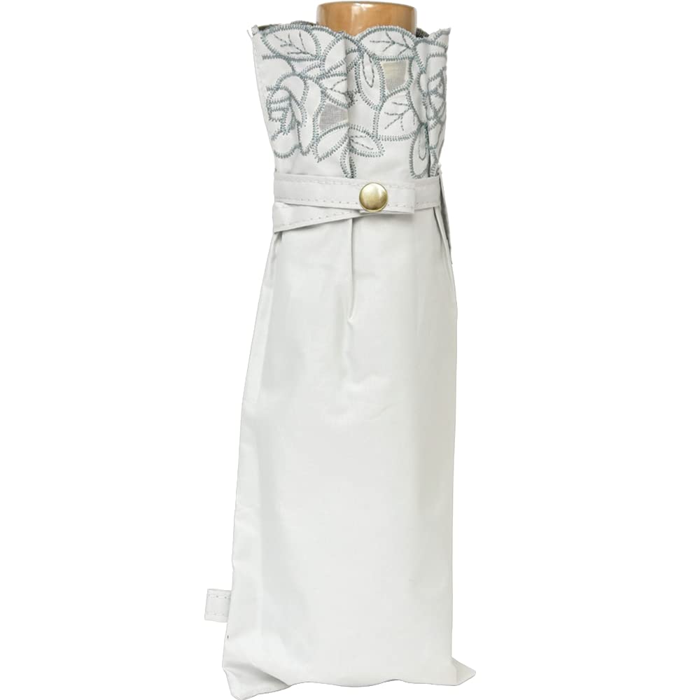 Neuer Japanischer Faltbarer Sonnenschirm, Geeignet für Sonnenschutz und UV-Schutz, Mit Blumen-Rosen-Stickerei, Regenschirm, Leichtgewicht, Schutz, 99,99% Rate, (Cremefarben)