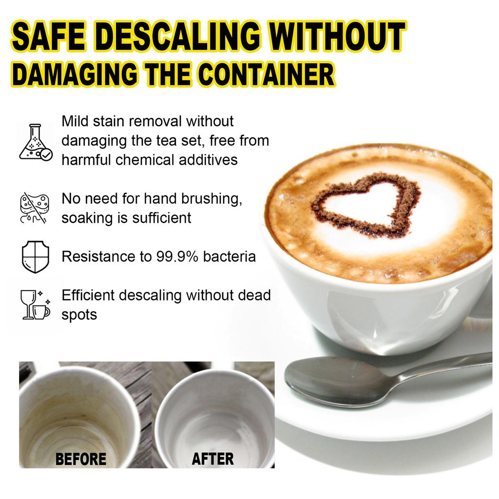 JUE-FISH Kahve Lekesi Temizleme Çay Fincanları Kahve Fincanları Fincan Gereçleri Kahve Lekesi Temizleme Tabletleri