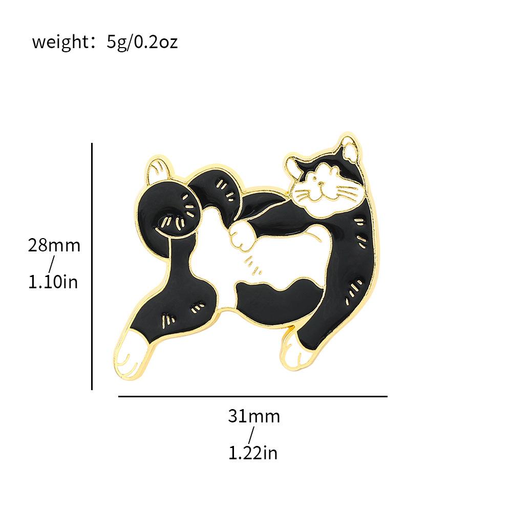 Süße Katzenbrosche Kätzchen-Serie Metallabzeichen Kleintierlegierung Kleidung Tasche Zubehör Dekoration