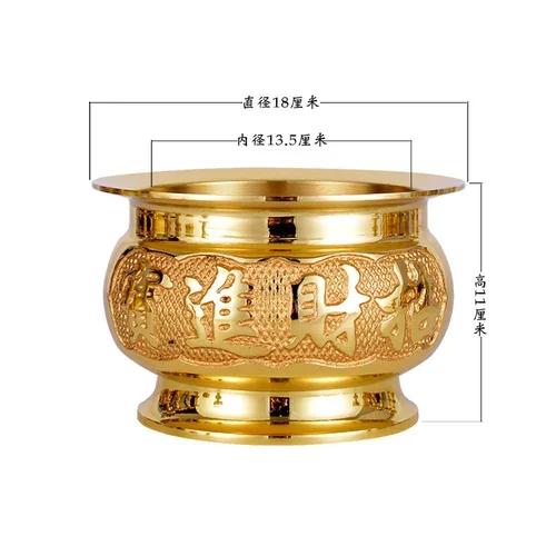 Brass Candle Holder Candle Butter Simulated candlestick Living Room Buddha Hall Candle Holder Handicraft Feng Shui Home Decor