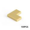 100Pcs MOC Smooth Blocks Assembles Particles 14719 Flat Tile 1+2 Corner Construction Bricks Learning Works With Brand Leduo Playthings
