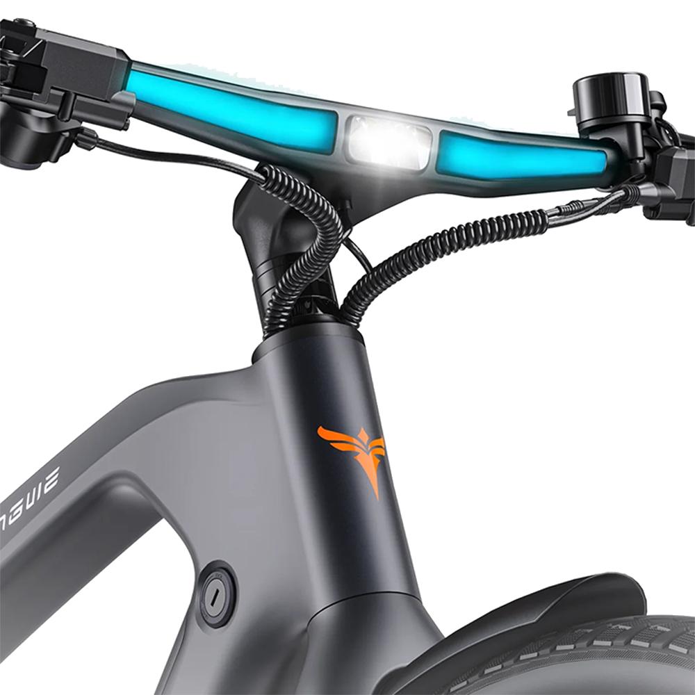 Engwe N1 Pro Carbonfaser Elektrofahrrad 250W, Herausnehmbarer Akku, Hydraulische Bremsen, Shimano 7-Gang, IPX5, 700C×42C Reifen City Pendler E-Bike Pedelec