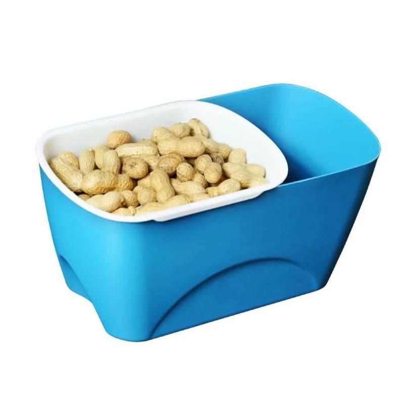 Caja de Snacks de Doble Capa con Drenaje para Almacenamiento de Frutas y Caramelos